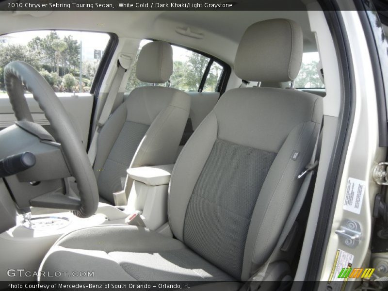 White Gold / Dark Khaki/Light Graystone 2010 Chrysler Sebring Touring Sedan