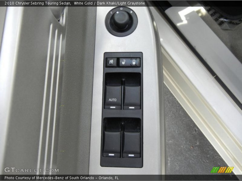 White Gold / Dark Khaki/Light Graystone 2010 Chrysler Sebring Touring Sedan