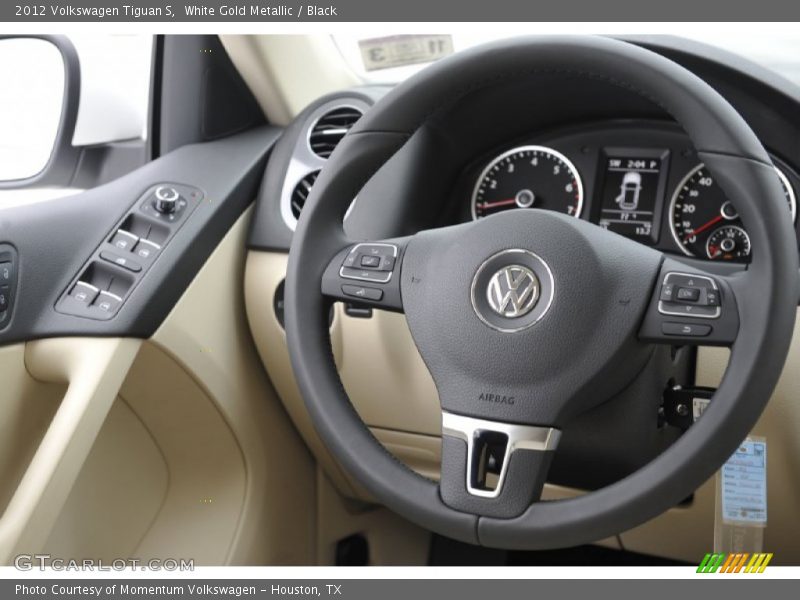 White Gold Metallic / Black 2012 Volkswagen Tiguan S
