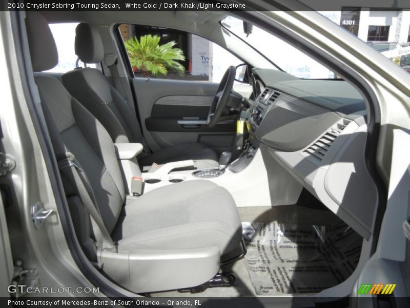 White Gold / Dark Khaki/Light Graystone 2010 Chrysler Sebring Touring Sedan