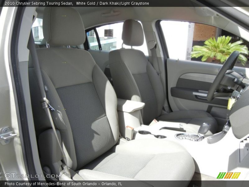 White Gold / Dark Khaki/Light Graystone 2010 Chrysler Sebring Touring Sedan