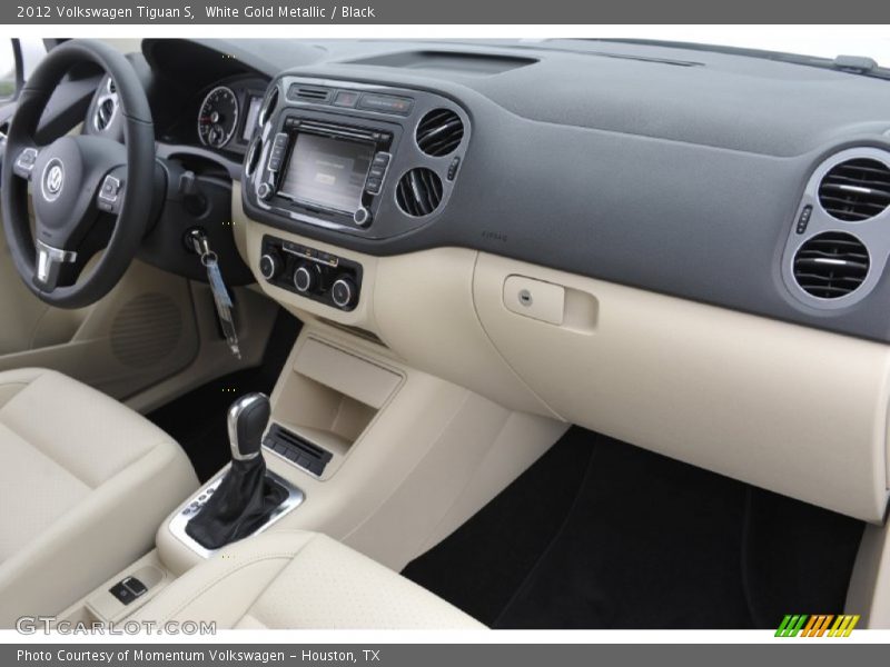 White Gold Metallic / Black 2012 Volkswagen Tiguan S