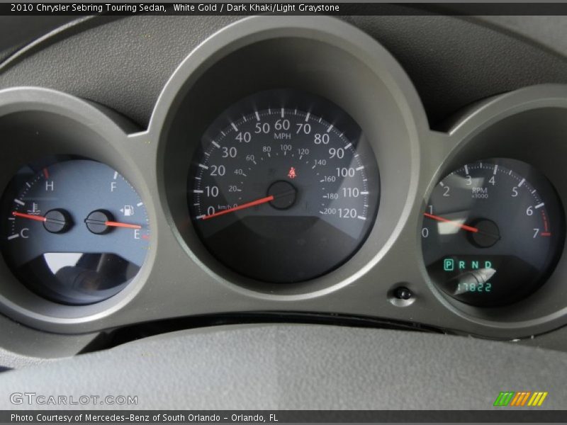 White Gold / Dark Khaki/Light Graystone 2010 Chrysler Sebring Touring Sedan