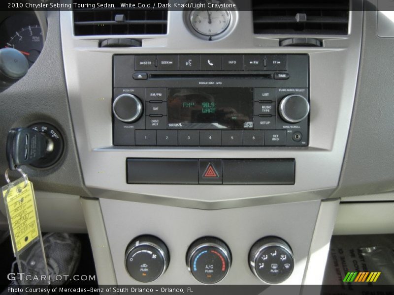 White Gold / Dark Khaki/Light Graystone 2010 Chrysler Sebring Touring Sedan