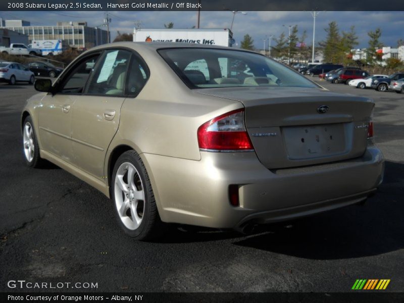 Harvest Gold Metallic / Off Black 2008 Subaru Legacy 2.5i Sedan