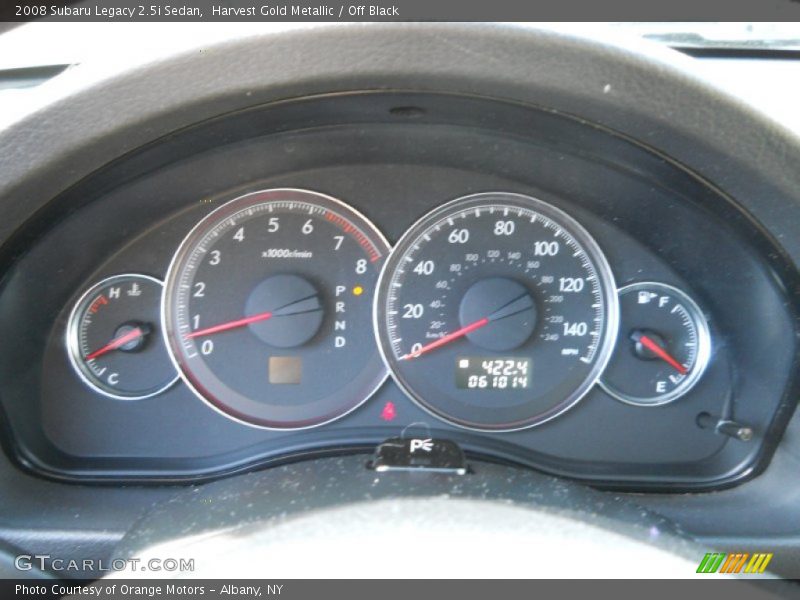 Harvest Gold Metallic / Off Black 2008 Subaru Legacy 2.5i Sedan