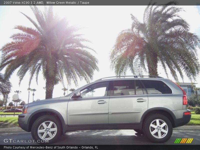 Willow Green Metallic / Taupe 2007 Volvo XC90 3.2 AWD