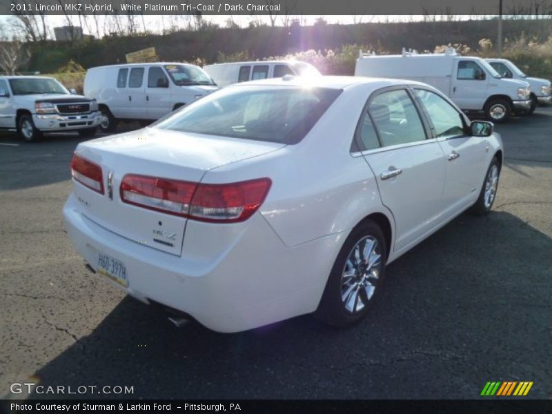 White Platinum Tri-Coat / Dark Charcoal 2011 Lincoln MKZ Hybrid