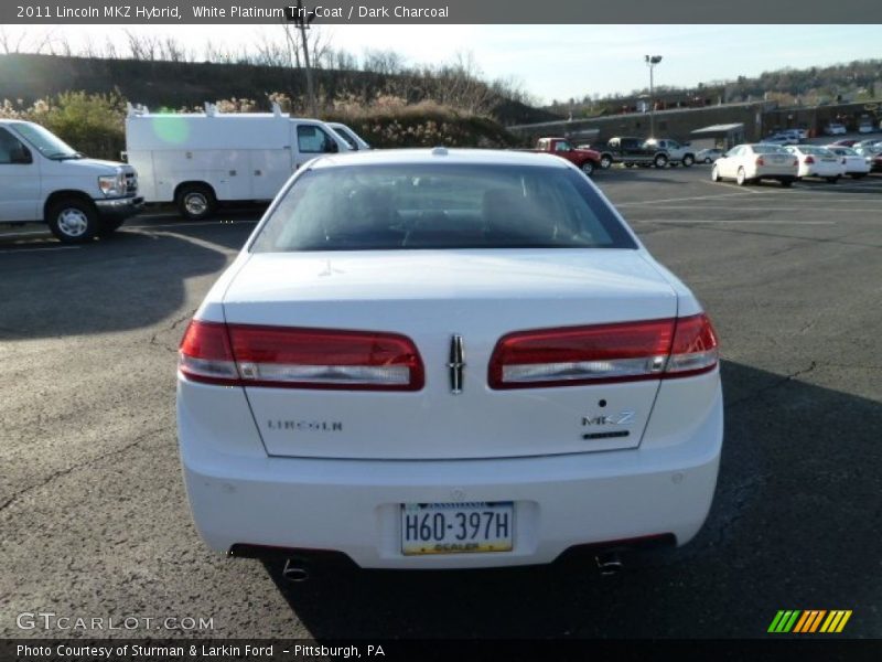 White Platinum Tri-Coat / Dark Charcoal 2011 Lincoln MKZ Hybrid