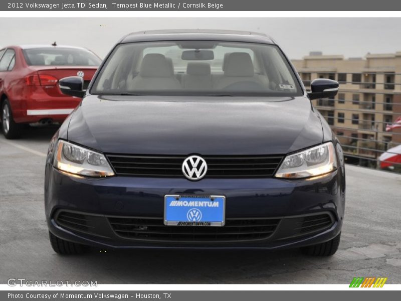 Tempest Blue Metallic / Cornsilk Beige 2012 Volkswagen Jetta TDI Sedan