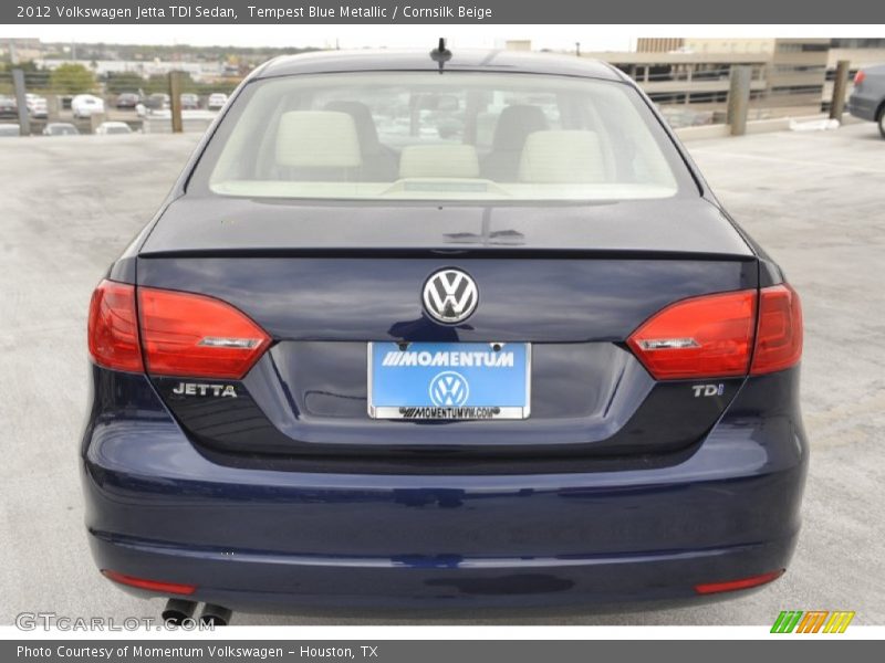 Tempest Blue Metallic / Cornsilk Beige 2012 Volkswagen Jetta TDI Sedan
