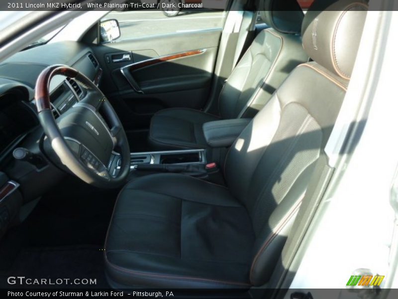 White Platinum Tri-Coat / Dark Charcoal 2011 Lincoln MKZ Hybrid
