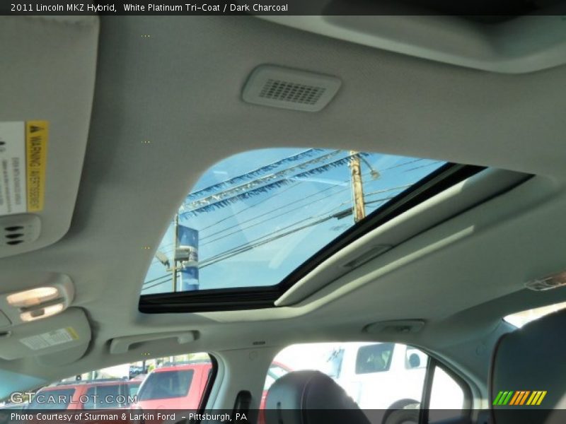 White Platinum Tri-Coat / Dark Charcoal 2011 Lincoln MKZ Hybrid