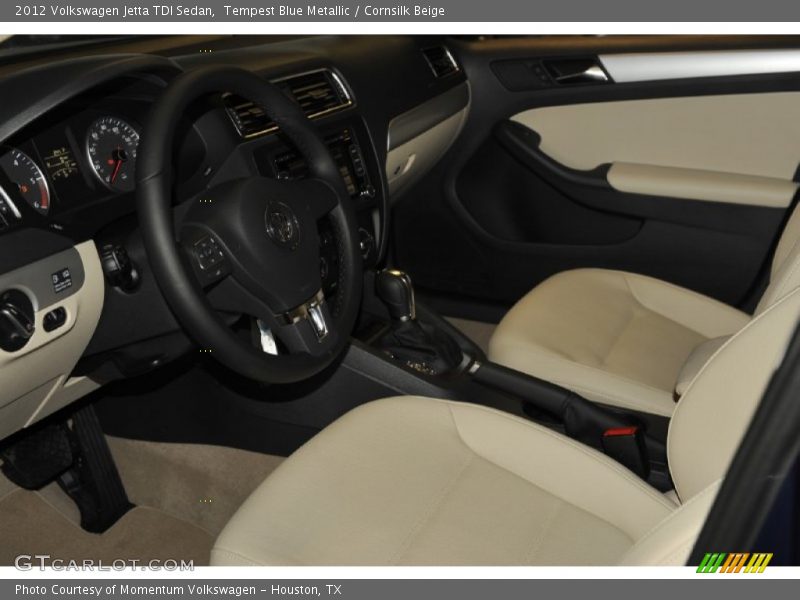 Tempest Blue Metallic / Cornsilk Beige 2012 Volkswagen Jetta TDI Sedan