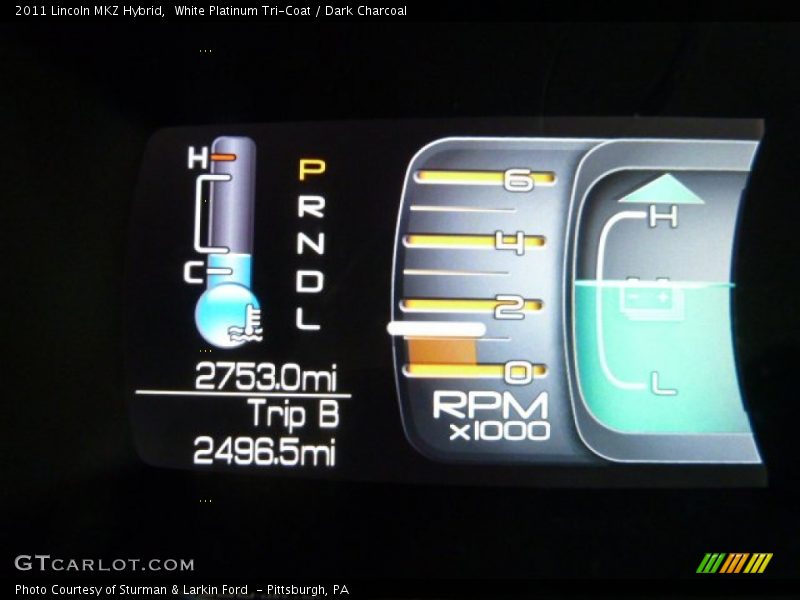 White Platinum Tri-Coat / Dark Charcoal 2011 Lincoln MKZ Hybrid