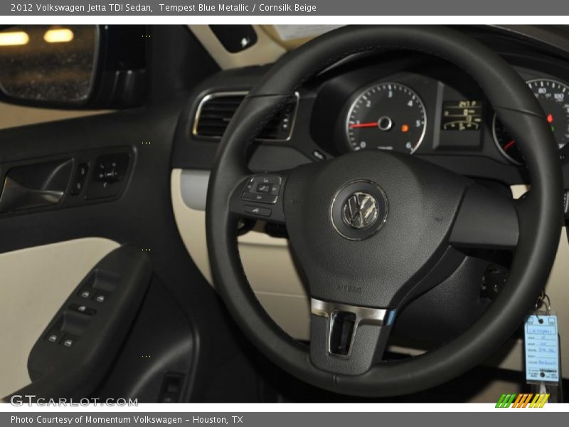 Tempest Blue Metallic / Cornsilk Beige 2012 Volkswagen Jetta TDI Sedan