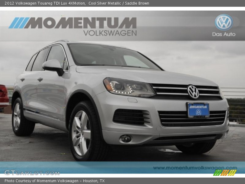 Cool Silver Metallic / Saddle Brown 2012 Volkswagen Touareg TDI Lux 4XMotion