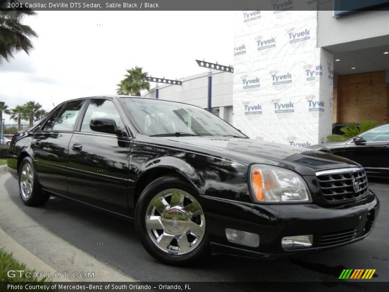 Sable Black / Black 2001 Cadillac DeVille DTS Sedan
