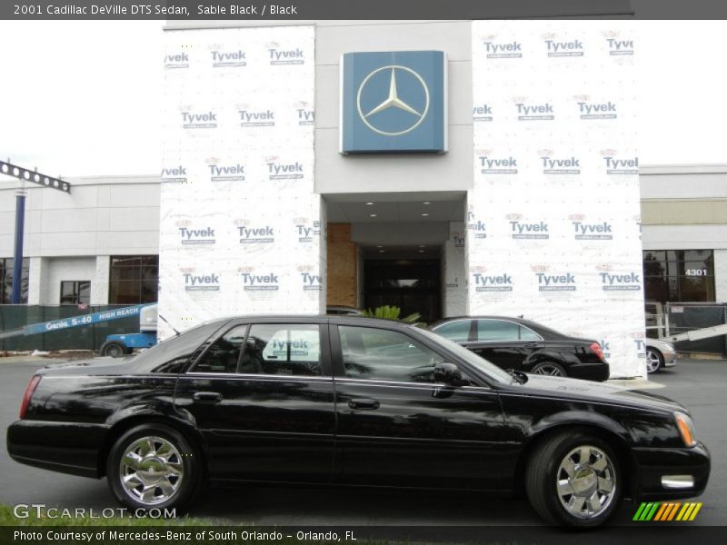 Sable Black / Black 2001 Cadillac DeVille DTS Sedan