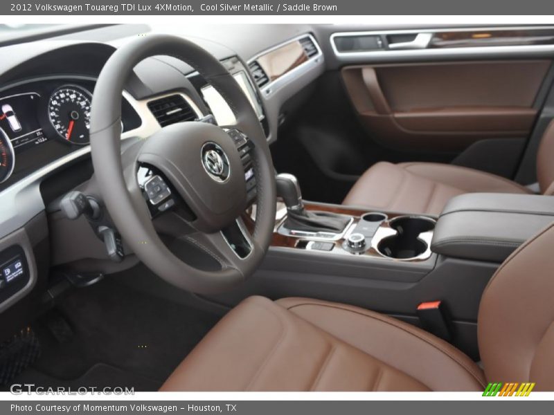Cool Silver Metallic / Saddle Brown 2012 Volkswagen Touareg TDI Lux 4XMotion