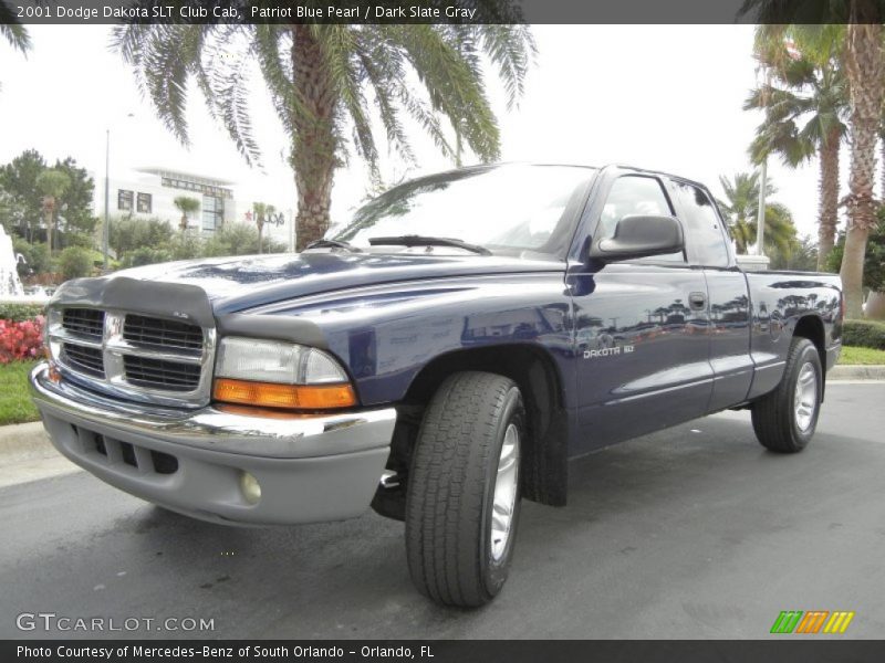 Patriot Blue Pearl / Dark Slate Gray 2001 Dodge Dakota SLT Club Cab