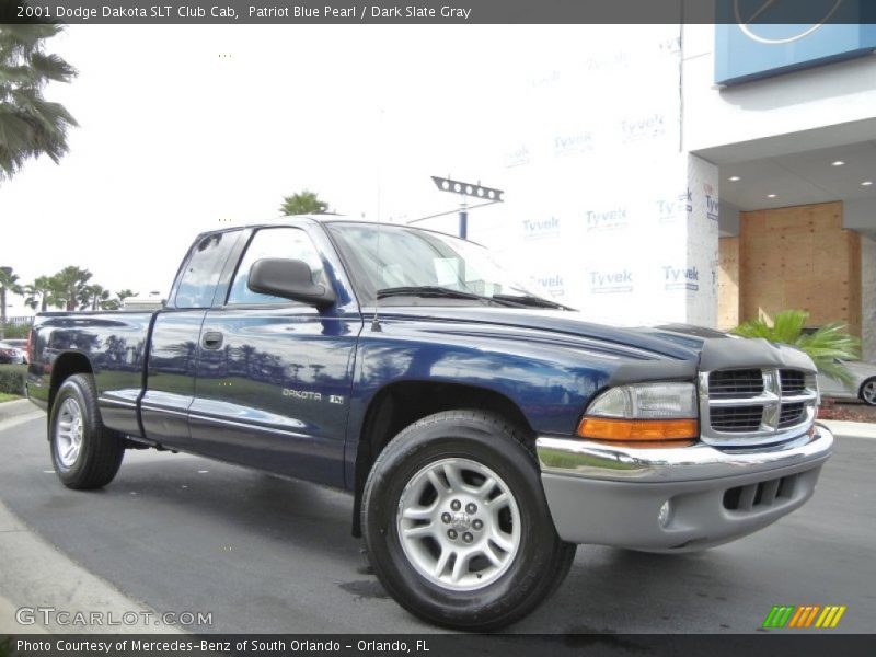 Patriot Blue Pearl / Dark Slate Gray 2001 Dodge Dakota SLT Club Cab