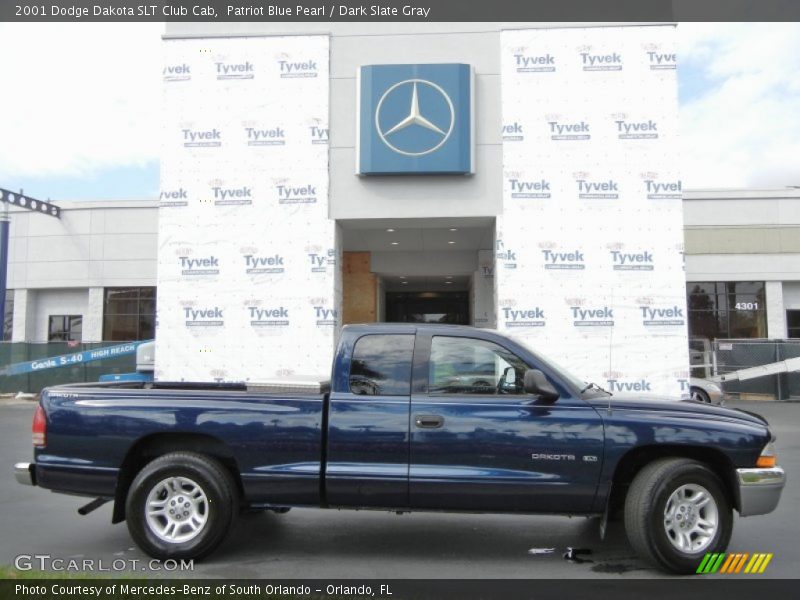 Patriot Blue Pearl / Dark Slate Gray 2001 Dodge Dakota SLT Club Cab