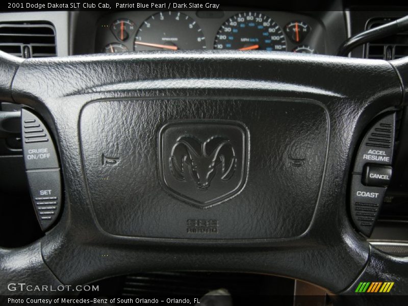 Patriot Blue Pearl / Dark Slate Gray 2001 Dodge Dakota SLT Club Cab