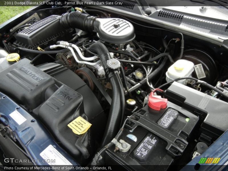 Patriot Blue Pearl / Dark Slate Gray 2001 Dodge Dakota SLT Club Cab