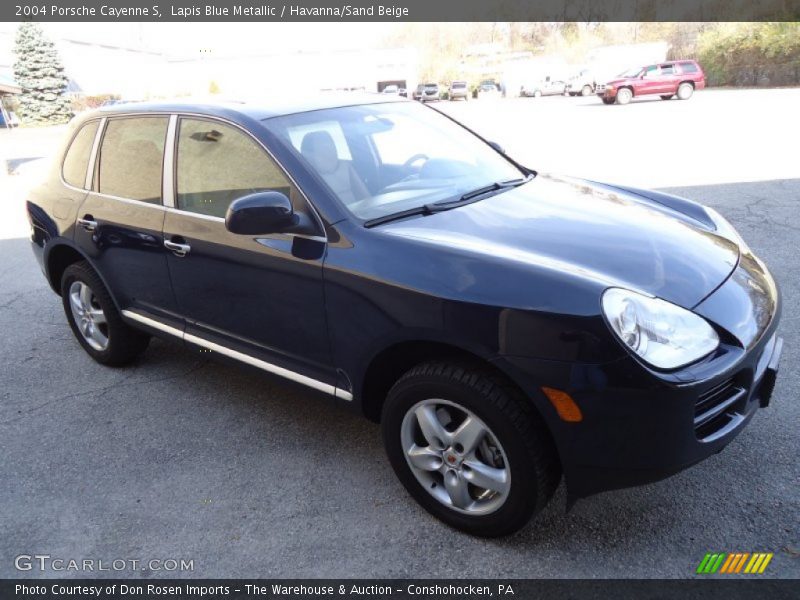 Lapis Blue Metallic / Havanna/Sand Beige 2004 Porsche Cayenne S