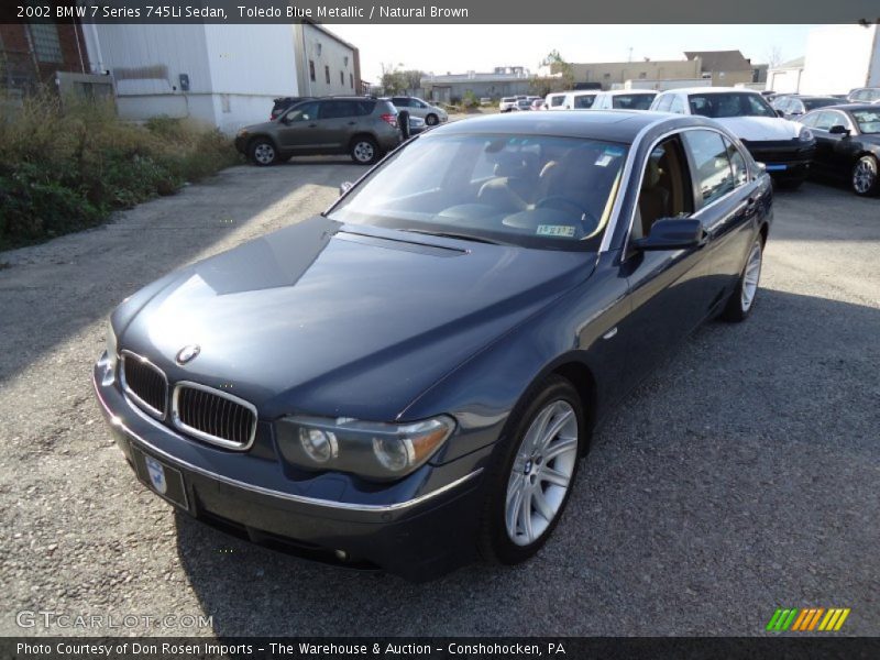 Toledo Blue Metallic / Natural Brown 2002 BMW 7 Series 745Li Sedan