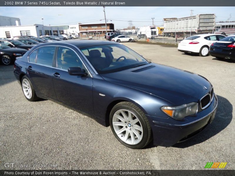 Toledo Blue Metallic / Natural Brown 2002 BMW 7 Series 745Li Sedan