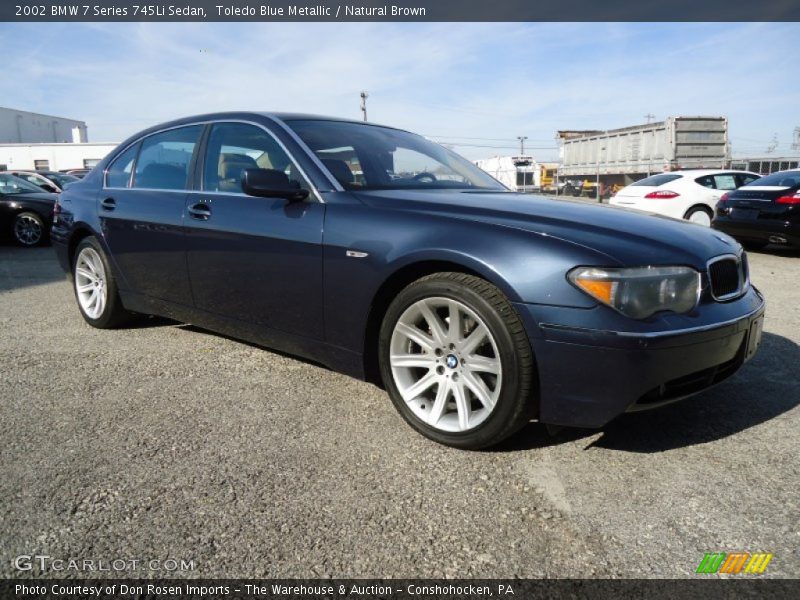Toledo Blue Metallic / Natural Brown 2002 BMW 7 Series 745Li Sedan