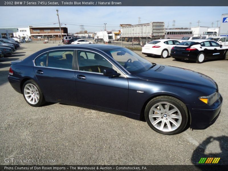 Toledo Blue Metallic / Natural Brown 2002 BMW 7 Series 745Li Sedan