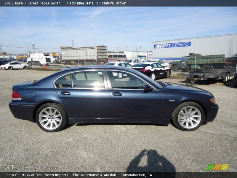 Toledo Blue Metallic / Natural Brown 2002 BMW 7 Series 745Li Sedan
