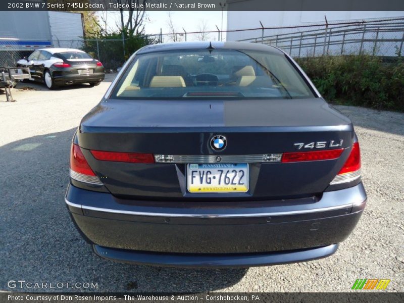 Toledo Blue Metallic / Natural Brown 2002 BMW 7 Series 745Li Sedan