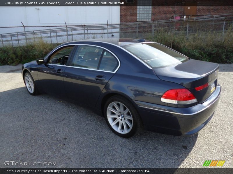 Toledo Blue Metallic / Natural Brown 2002 BMW 7 Series 745Li Sedan