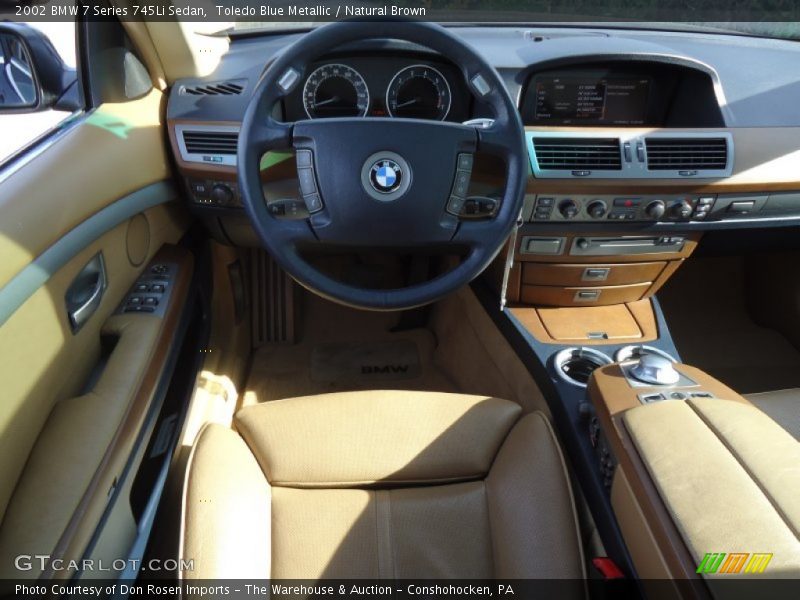 Toledo Blue Metallic / Natural Brown 2002 BMW 7 Series 745Li Sedan