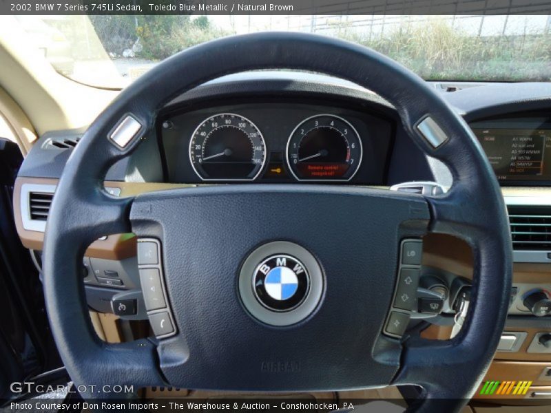 Toledo Blue Metallic / Natural Brown 2002 BMW 7 Series 745Li Sedan