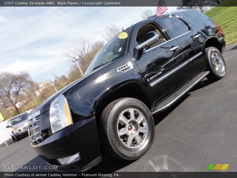 Black Raven / Cocoa/Light Cashmere 2007 Cadillac Escalade AWD