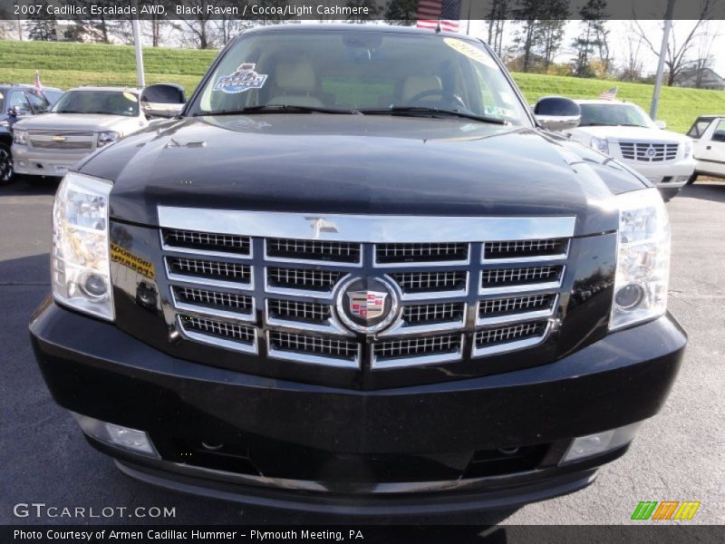 Black Raven / Cocoa/Light Cashmere 2007 Cadillac Escalade AWD