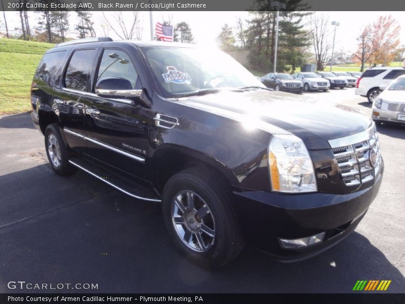 Black Raven / Cocoa/Light Cashmere 2007 Cadillac Escalade AWD