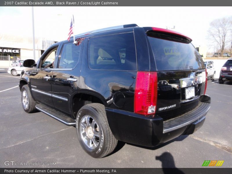 Black Raven / Cocoa/Light Cashmere 2007 Cadillac Escalade AWD