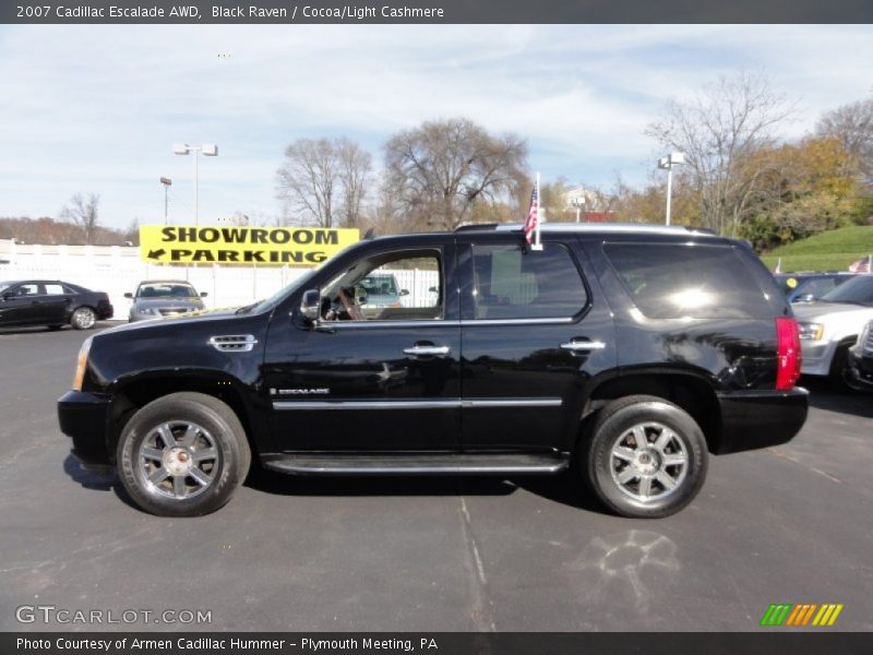 Black Raven / Cocoa/Light Cashmere 2007 Cadillac Escalade AWD