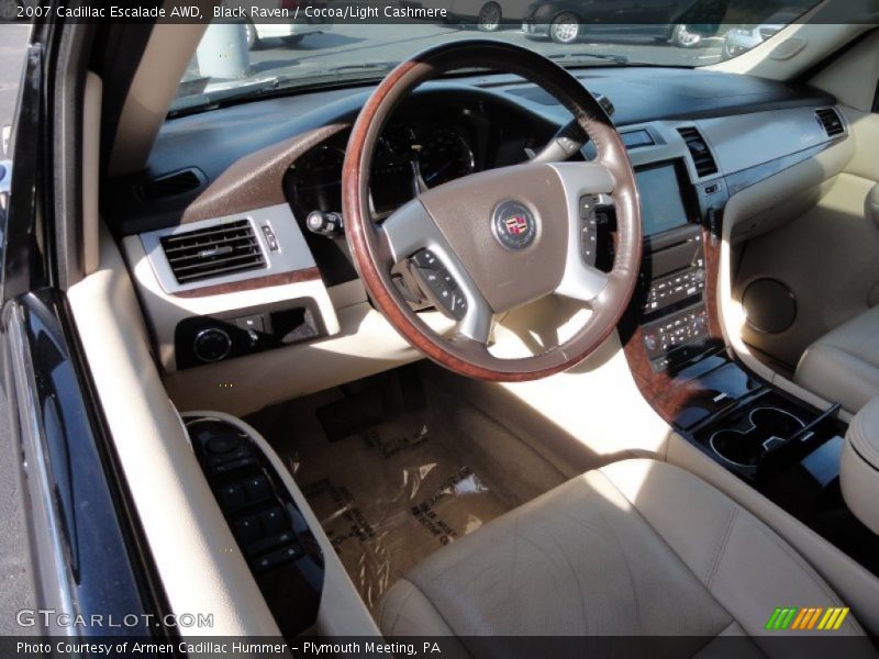 Black Raven / Cocoa/Light Cashmere 2007 Cadillac Escalade AWD