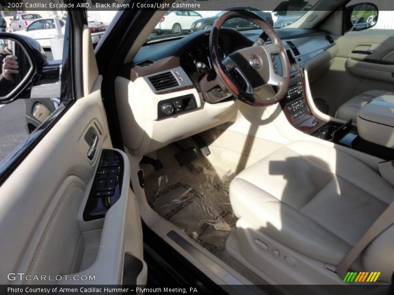 Black Raven / Cocoa/Light Cashmere 2007 Cadillac Escalade AWD
