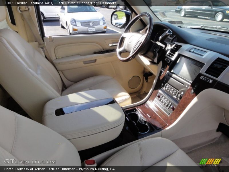Black Raven / Cocoa/Light Cashmere 2007 Cadillac Escalade AWD
