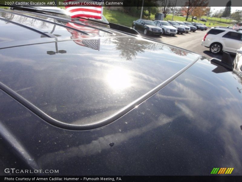 Black Raven / Cocoa/Light Cashmere 2007 Cadillac Escalade AWD