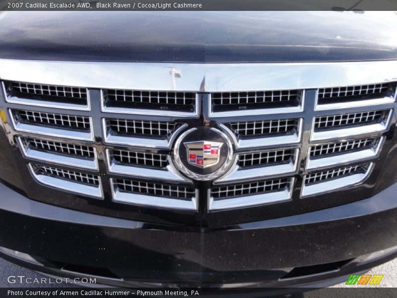 Black Raven / Cocoa/Light Cashmere 2007 Cadillac Escalade AWD