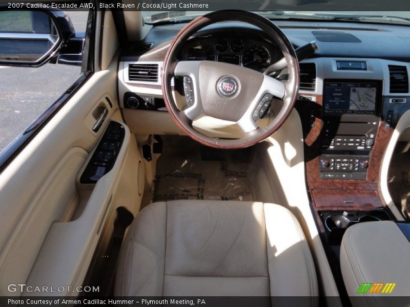 Black Raven / Cocoa/Light Cashmere 2007 Cadillac Escalade AWD